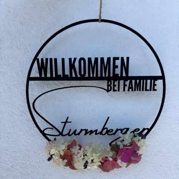 Loop Acryl "Willkommen bei Familie..."