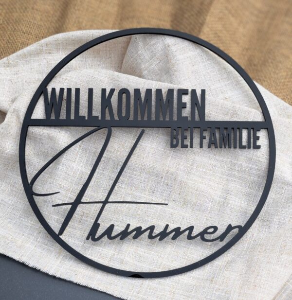 Loop Acryl "Willkommen bei Familie..." – Bild 2